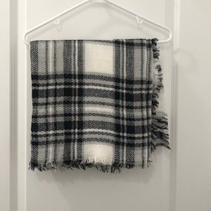 Plaid blanket scarf